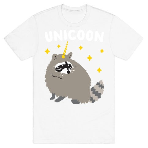 Unicoon Raccoon Unicorn  T-Shirt